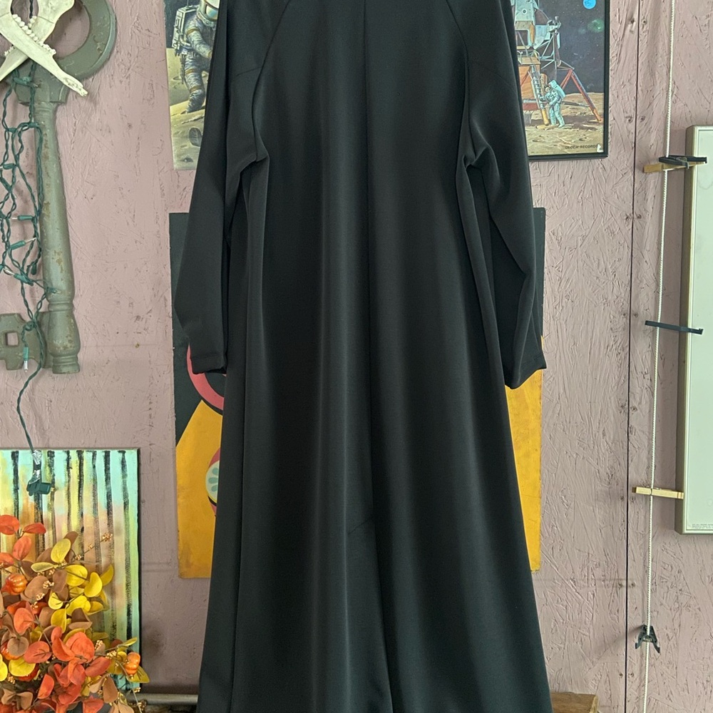 Lanston Sport Medium Elegant Black Long Maxi Coat - Picture 3 of 12